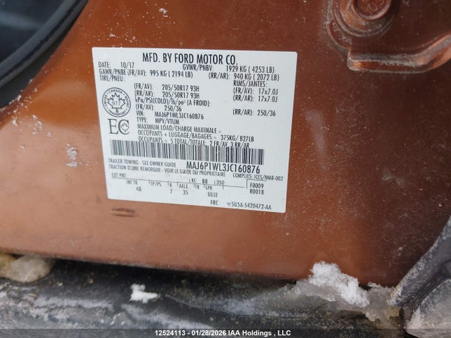 MAJ6P1WL3JC160876 Ford Ecosport Titanium