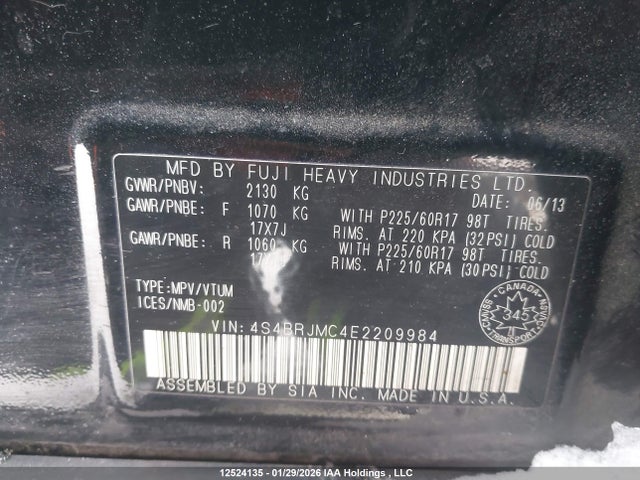 4S4BRJMC4E2209984 Subaru Outback