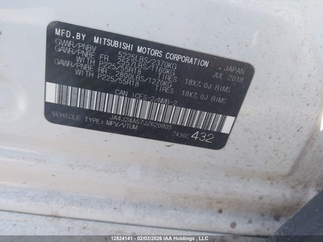JA4J24A57JZ620805 Mitsubishi Outlander Phev Gt/se