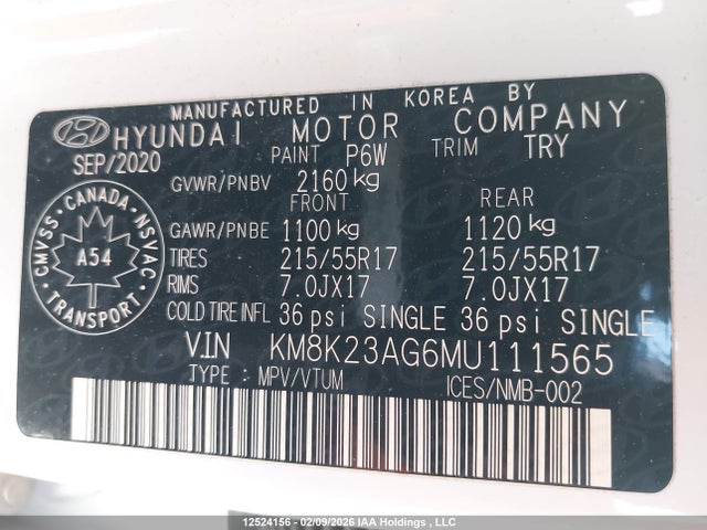 KM8K23AG6MU111565 Hyundai Kona Electric Preferred