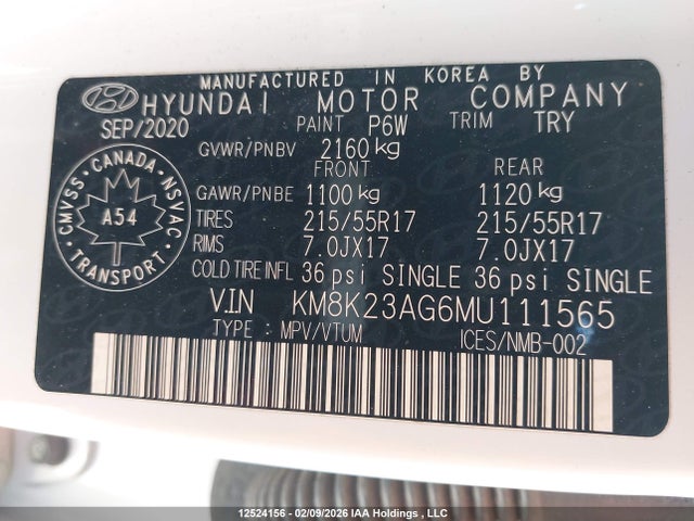 KM8K23AG6MU111565 Hyundai Kona Electric Preferred