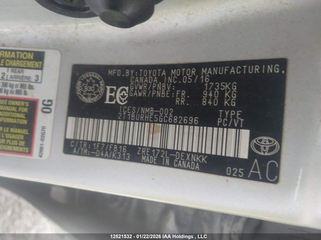 Toyota COROLLA LE 2016 2T1BURHE5GC682696 Image 9