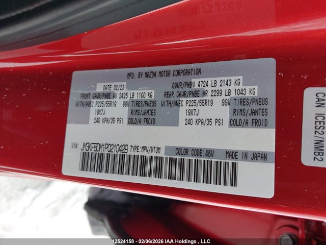 JM3KFBDM1P0210429 Mazda Cx-5 Gt/sport Design