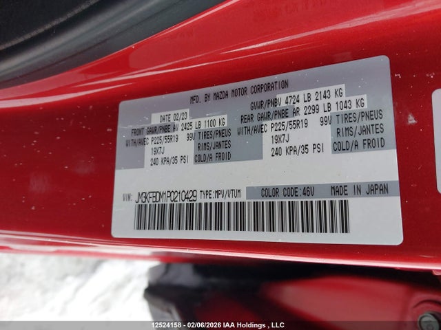 JM3KFBDM1P0210429 Mazda Cx-5 Gt/sport Design