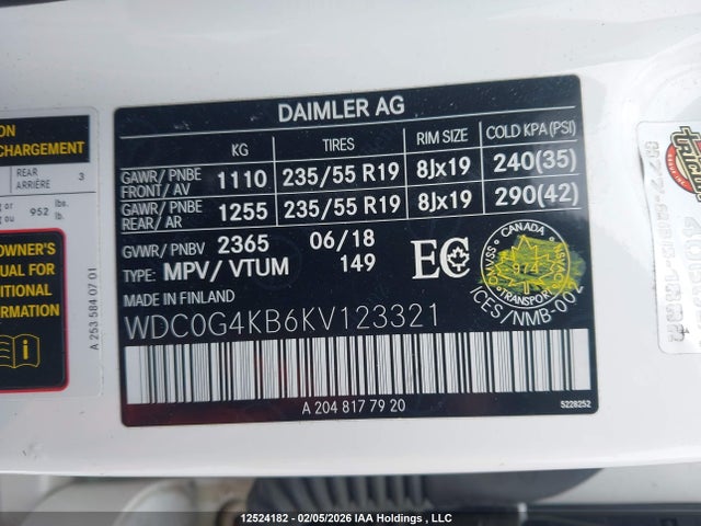 WDC0G4KB6KV123321 Mercedes-Benz Glc 300 4matic