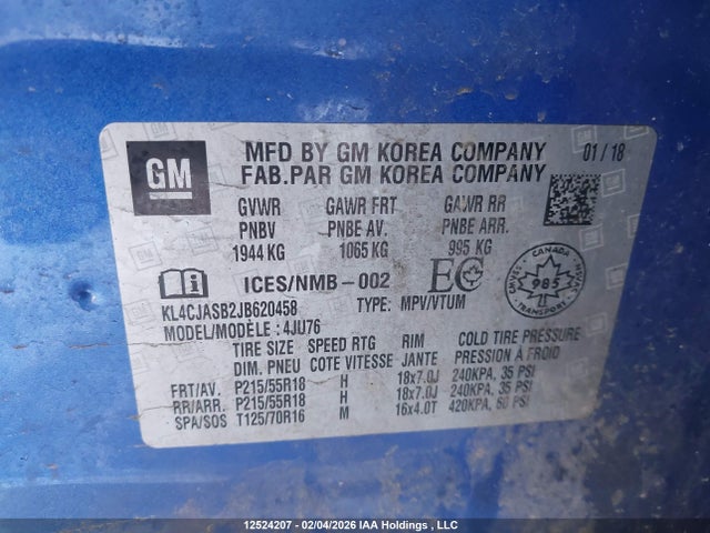 Buick Encore Preferred 2018 KL4CJASB2JB620458 Image 9