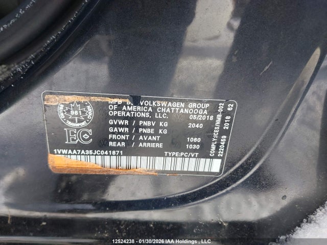 1VWAA7A35JC041871 Volkswagen Passat S/r-line