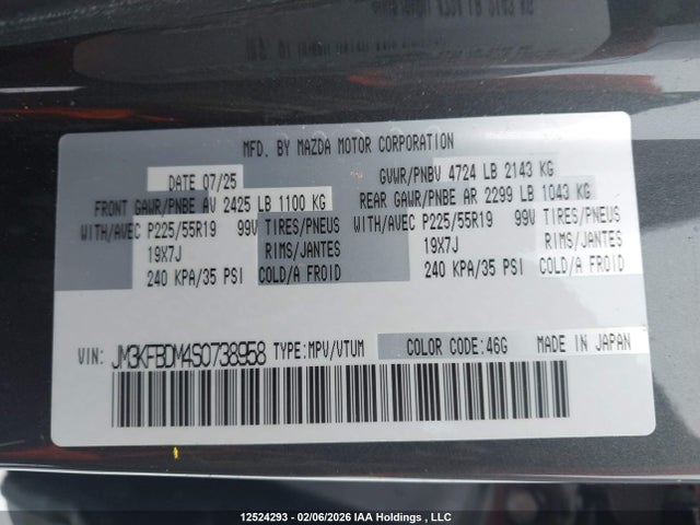 JM3KFBDM4S0738958 Mazda Cx-5 Premium