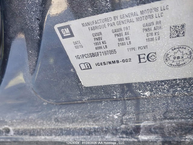 1G1PC5SB6F7197055 Chevrolet CRUZE LT