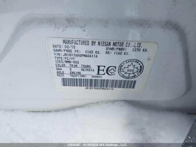 JN1BV7AR0FM404114 Infiniti Q50 SPORT