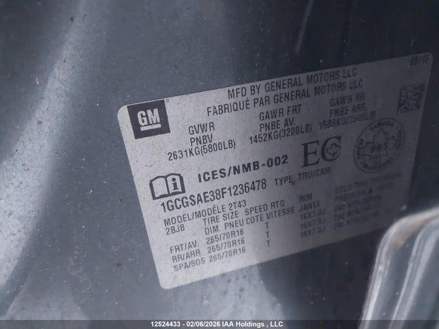 1GCGSAE38F1236478 Chevrolet Colorado