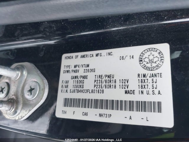 Acura RDX 2015 5J8TB4H33FL801639 Image 19