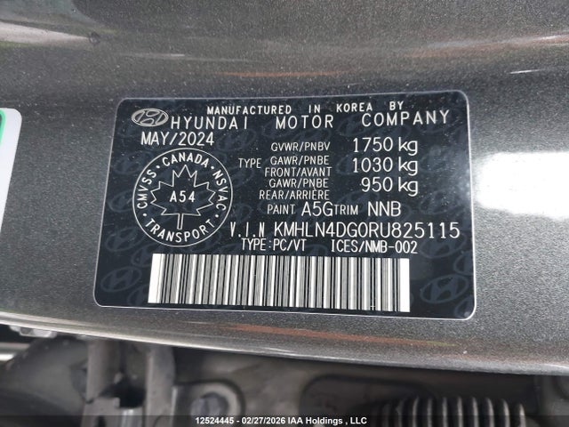 KMHLN4DG0RU825115 Hyundai Elantra Luxury