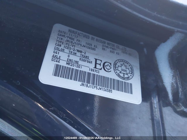 JN1BJ1CP5JW104585 Nissan Rogue Sport S/sv/sl