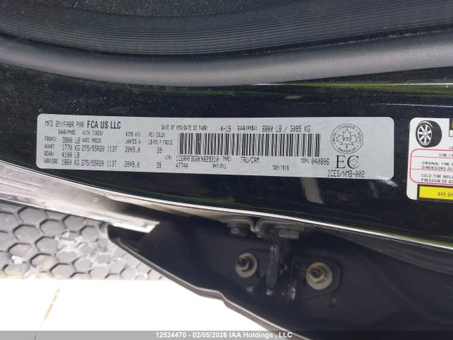 Aukcja sprzedaży 2019 Ram 1500 Big Horn, vin: 1C6RRFBG6KN829310, numer aukcji: 12524470