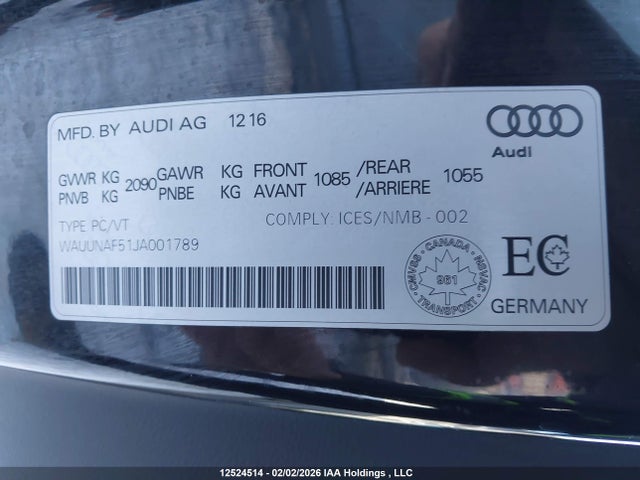 WAUUNAF51JA001789 Audi A5 2.0t Technik