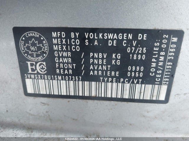 Volkswagen Jetta Comfortline 2025 3VWSX7BU1SM107357 Image 19