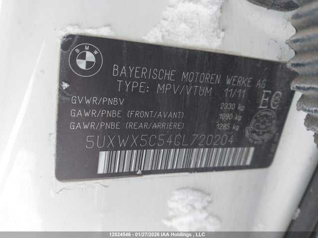Продаж на аукціоні авто 2012 Bmw X3 Xdrive28i, vin: 5UXWX5C54CL720204, номер лоту: 12524546