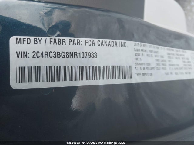 Chrysler Pacifica Touring L Awd 2022 2C4RC3BG8NR107983 Image 19