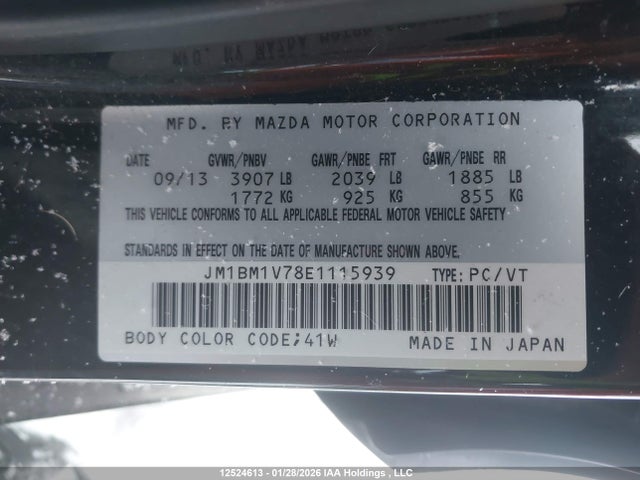 JM1BM1V78E1115939 Mazda MAZDA3
