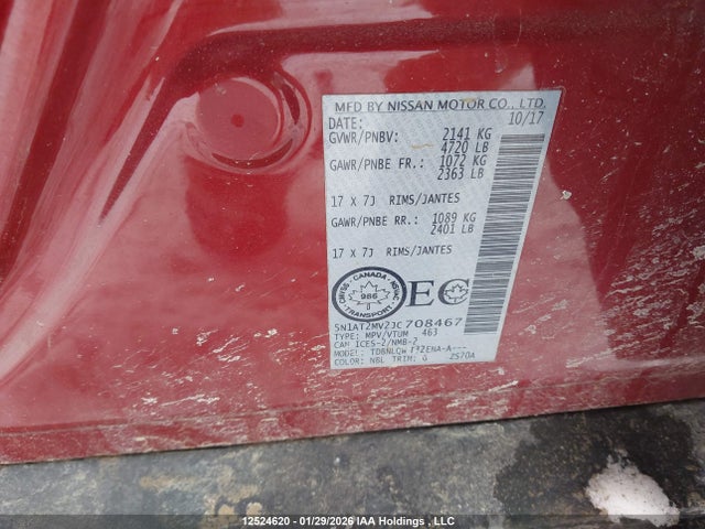 5N1AT2MV2JC708467 Nissan Rogue Midnight Edition/s/sl/sl W/propilot Assist/sv