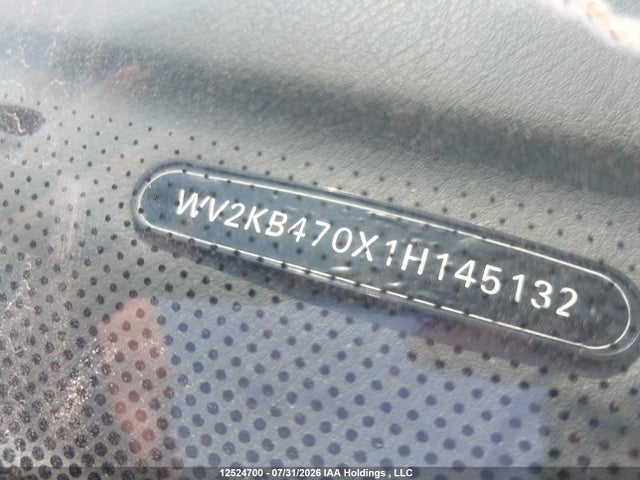 12524700 :رقم المزاد ، WV2KB470X1H145132 vin ، 2001 Volkswagen Eurovan Gls مزاد بيع
