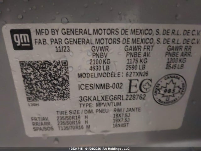 3GKALXEG6RL228762 GMC Terrain Denali