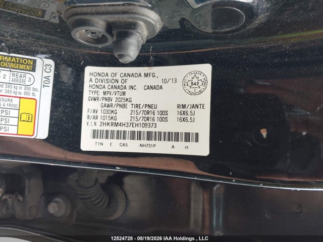 Honda CR-V LX 2014 2HKRM4H37EH109373 Image 9