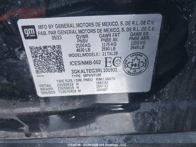3GKALTEG3RL101931 GMC Terrain