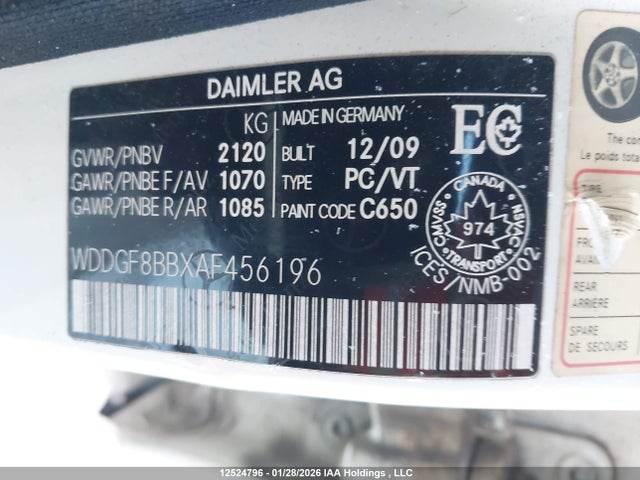 Продажа на аукционе авто 2010 Mercedes-benz C 300 4matic, vin: WDDGF8BBXAF456196, номер лота: 12524796