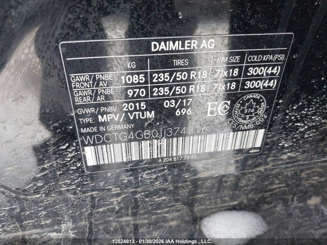 WDCTG4GB0JJ374816 Mercedes-Benz Gla 250 4matic