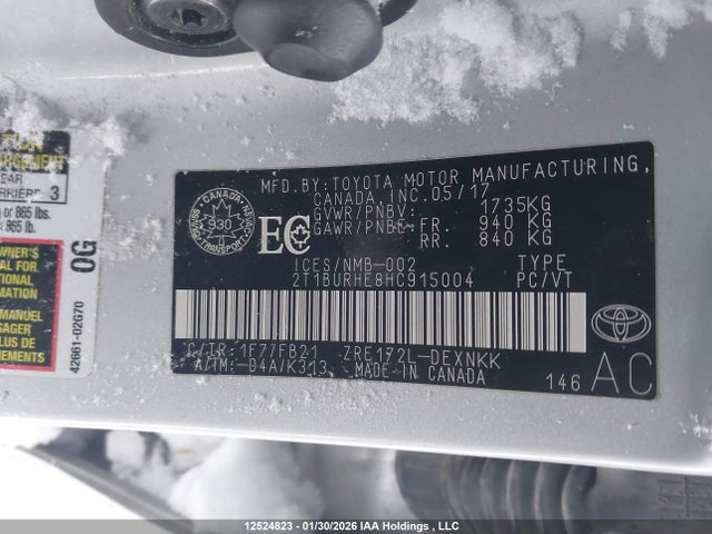 2T1BURHE8HC915004 Toyota COROLLA LE