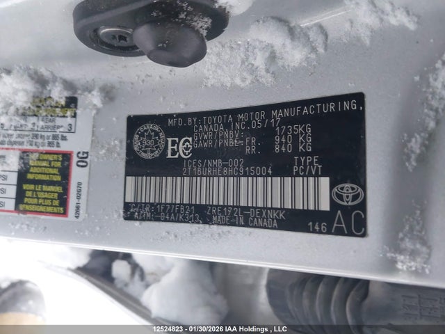 2T1BURHE8HC915004 Toyota COROLLA LE