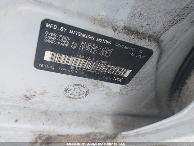 ML32AUHJ8NH004271 Mitsubishi Mirage Es/le