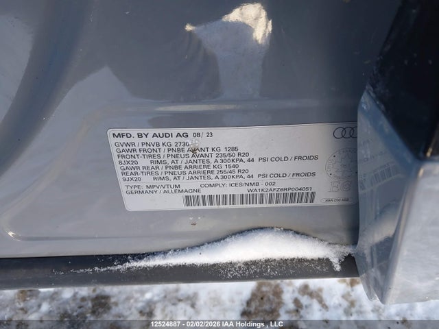 WA1K2AFZ6RP004051 Audi Q4 E-tron 50