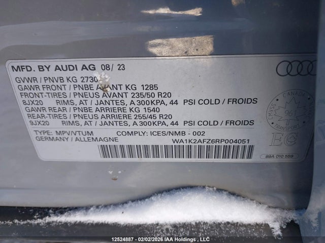 WA1K2AFZ6RP004051 Audi Q4 E-tron 50