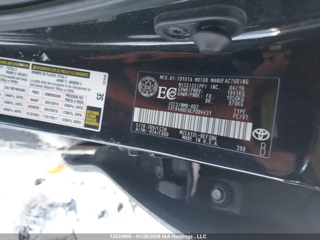 Toyota COROLLA SE 2020 5YFB4RBE6LP004431 Image 9