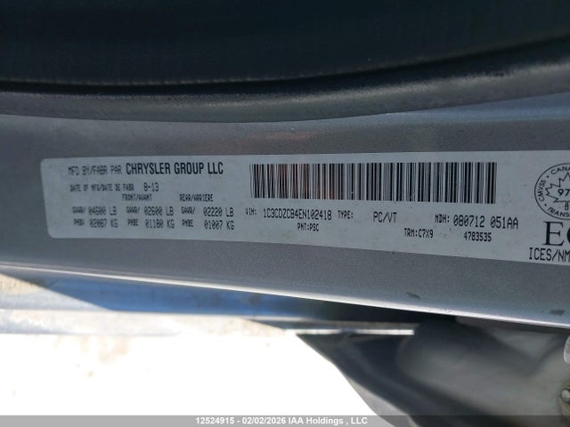 Dodge Avenger Sxt 2014 1C3CDZCB4EN102418 Image 9