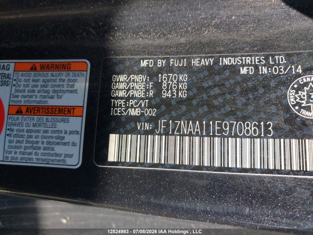 Scion Fr-s Monogram 2014 JF1ZNAA11E9708613 Image 9