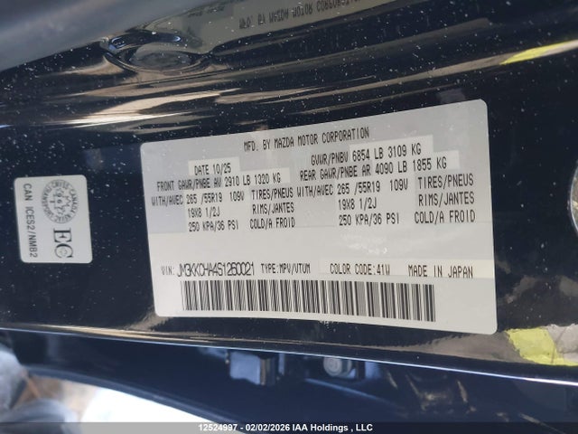 Mazda Cx-90 Phev Gs-l 2025 JM3KKCHA4S1260021 Image 9