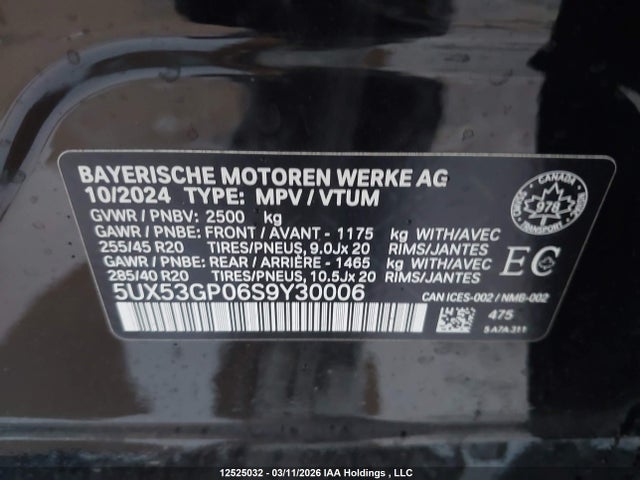 5UX53GP06S9Y30006 BMW X3 30 Xdrive