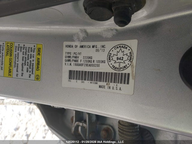 19UUA9F29EA800200 Acura TL
