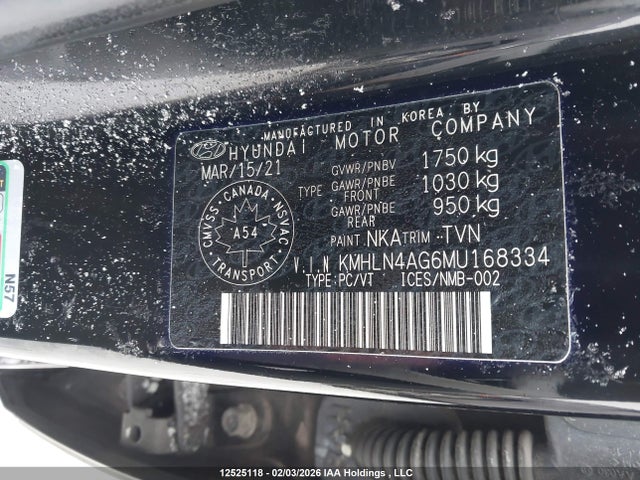 Продаж на аукціоні авто 2021 Hyundai Elantra Ultimate Ivt With Tech Package With Two-tone Interior, vin: KMHLN4AG6MU168334, номер лоту: 12525118
