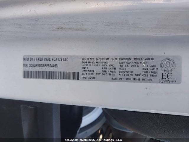 3C6LRVDG5PE504463 RAM Promaster 2500 2500 High