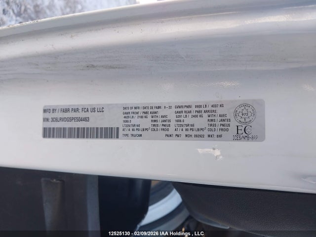 3C6LRVDG5PE504463 RAM Promaster 2500 2500 High