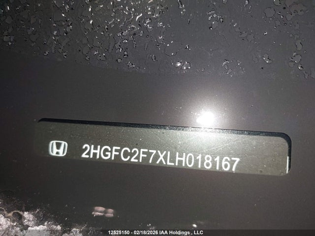 Aukcja sprzedaży 2020 Honda Civic Ex 4dr, vin: 2HGFC2F7XLH018167, numer aukcji: 12525150