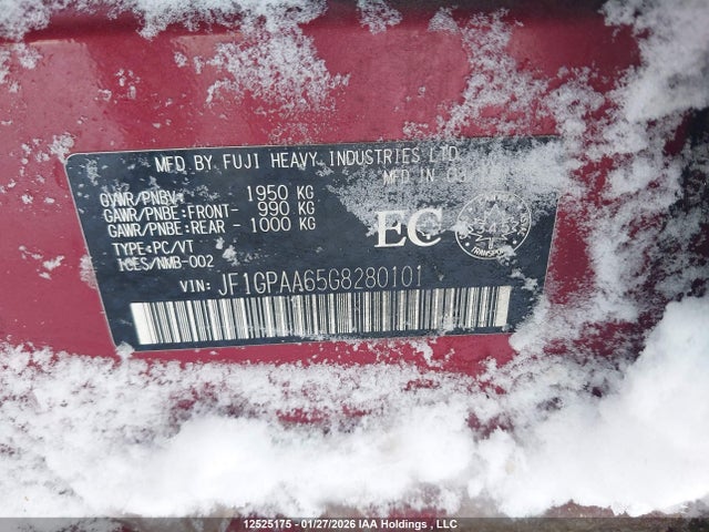 JF1GPAA65G8280101 Subaru Impreza 2.0i