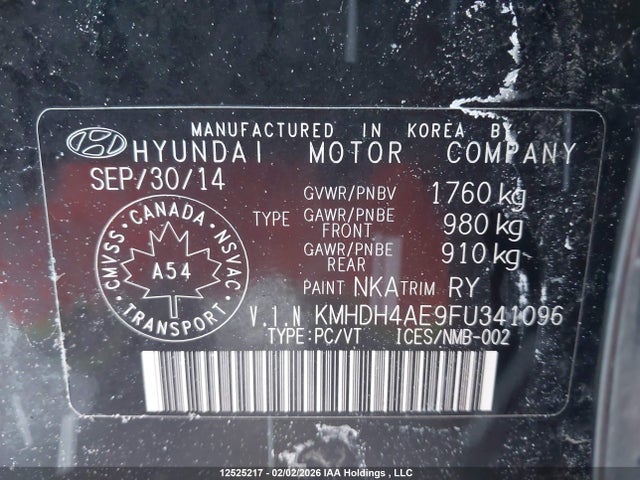 KMHDH4AE9FU341096 Hyundai Elantra Sport Appearance