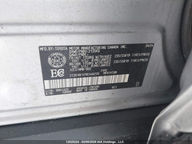 Aukcja sprzedaży 2024 Toyota Rav4, vin: 2T3D1RFV7RC446226, numer aukcji: 12525224