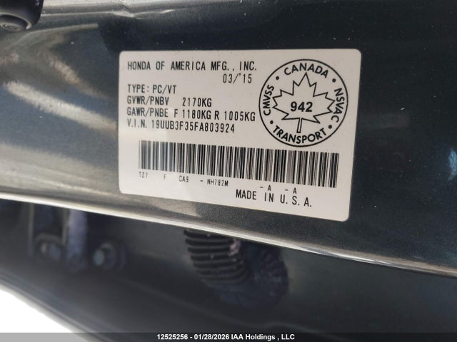 Aukcja sprzedaży 2015 Acura Tlx, vin: 19UUB3F35FA803924, numer aukcji: 12525256
